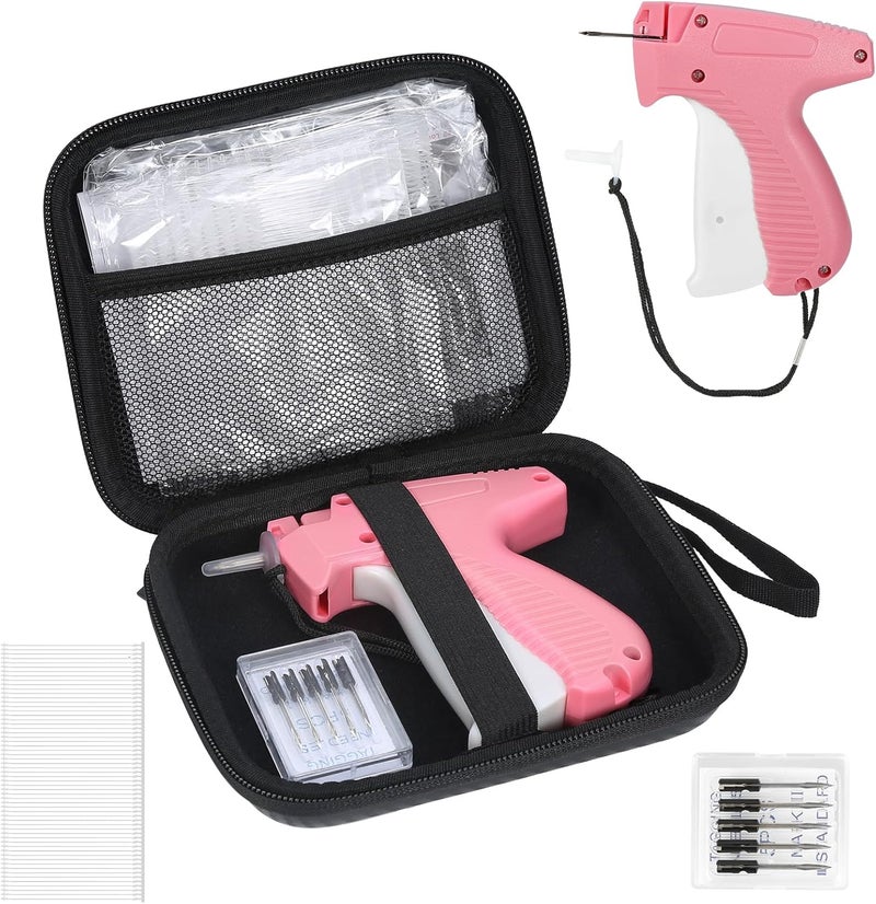 BLK8IGHT Tagging Gun for Clothing, Tag Attacher Gun Kit with 6 Needles, 1008pcs 2" Barbs Fasteners & 1 Hard Carrying Storage Case for Clothes Labeler （ Pink) - Image 1